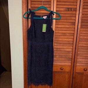 Lilly Pulitzer Kayleigh Shift in Navy Lace